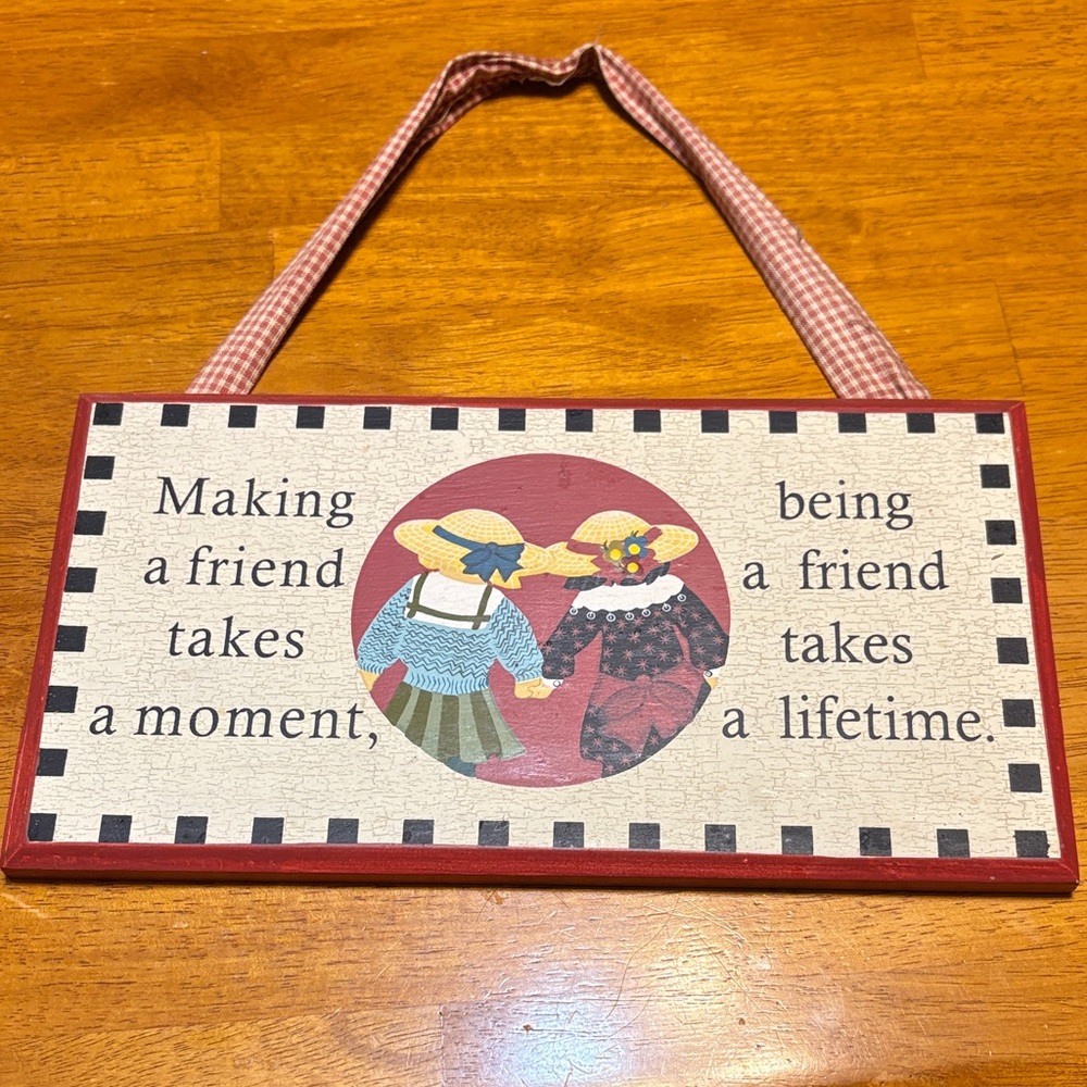 Decorative Wall Hanging with Friendship Quote